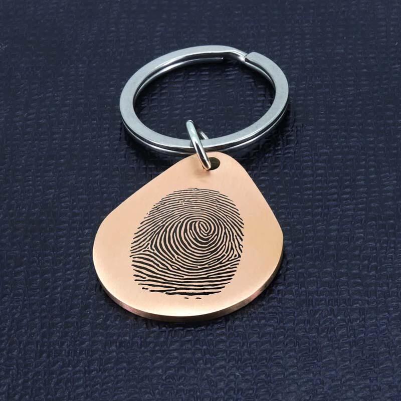 指紋 刻印 キーホルダー オーダーメイド
