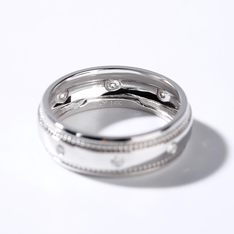 Jeulia Anillo 10K/14K/18K Oro Para Hombre En Oro