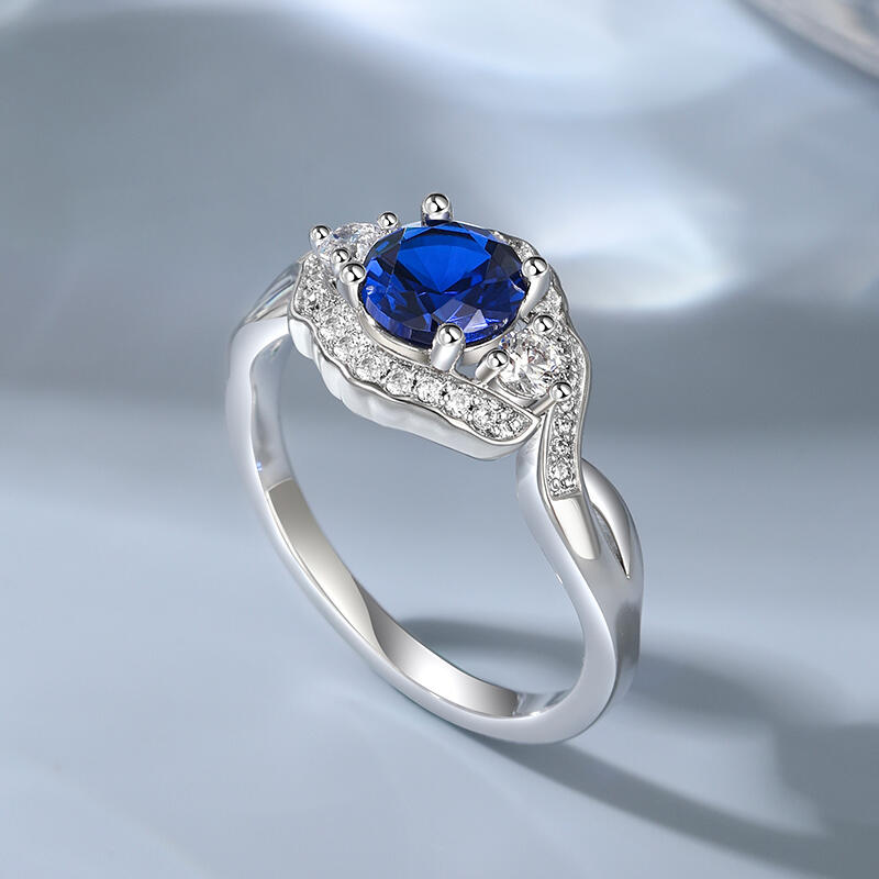 Jeulia Ocean Eye Sterling Silver Ring