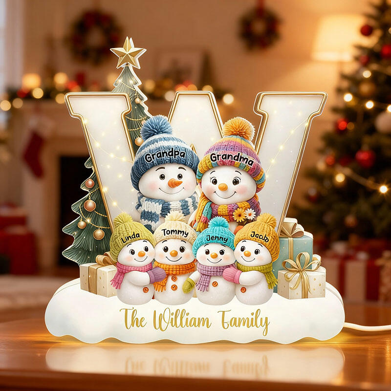 Personalized Name Night Light with Custom Letter Warm Gift for Christmas