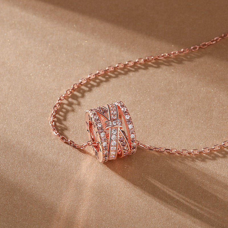 Jeulia Crossover Design Sterling Silver Necklace