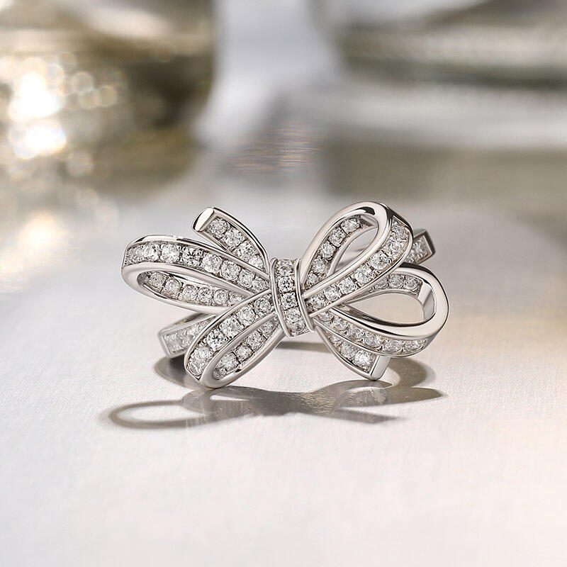 Jeulia Bowknot Sterling Silver Jewelry Set