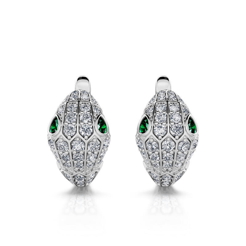 Jeulia "Rebirth" Snake Shape Sterling Silver Earrings