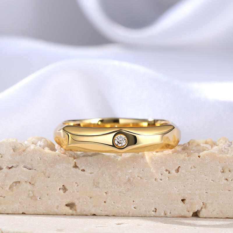 Jeulia "Minimalism" Classic Design Sterling Silver Men's Band