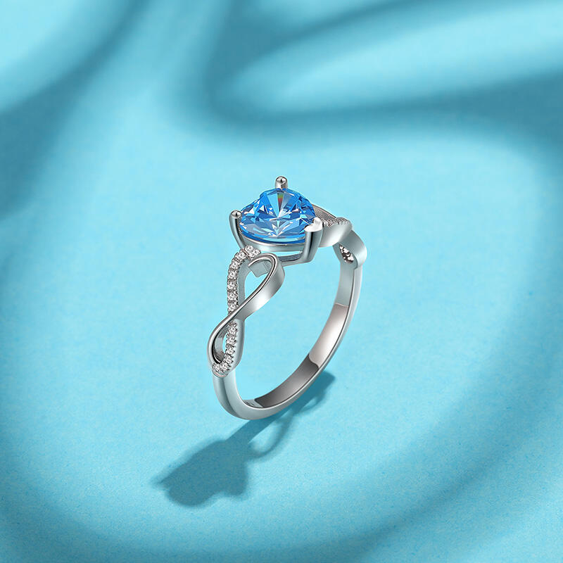 Jeulia Custom Heart Infinity Promise Ring