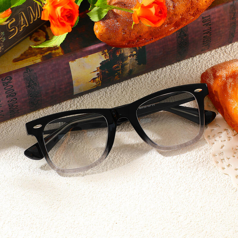 Lunettes de Vue Simon Carré Noir Transparent 