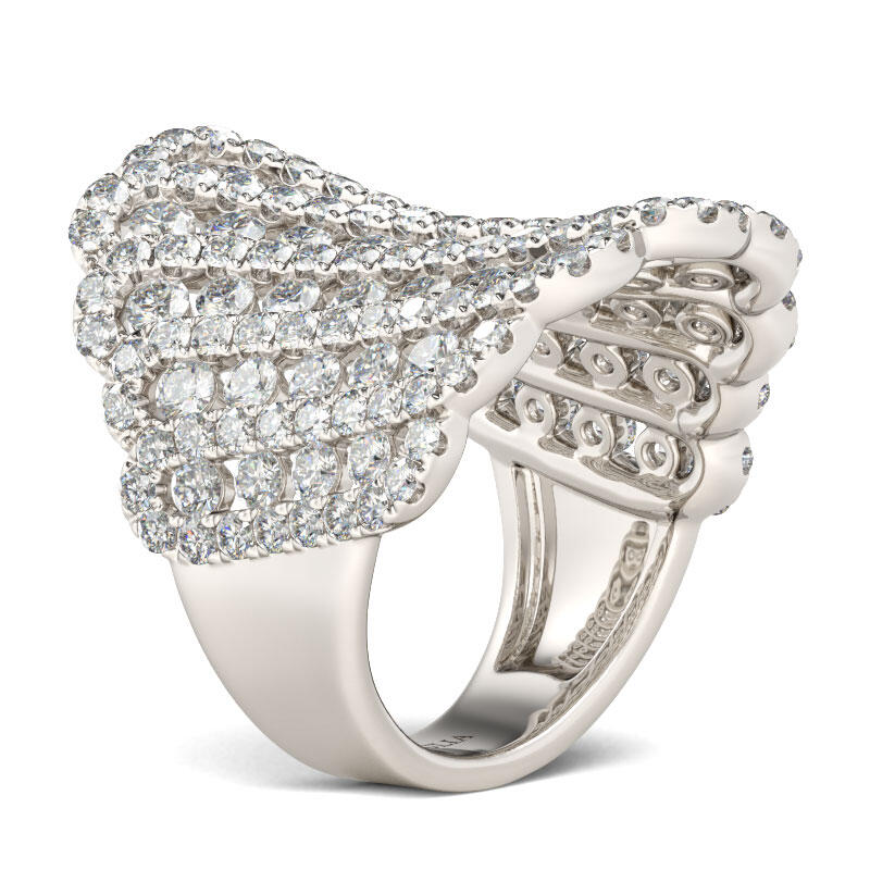 Jeulia Luxurious Round Cut Sterling Silver Women's Band