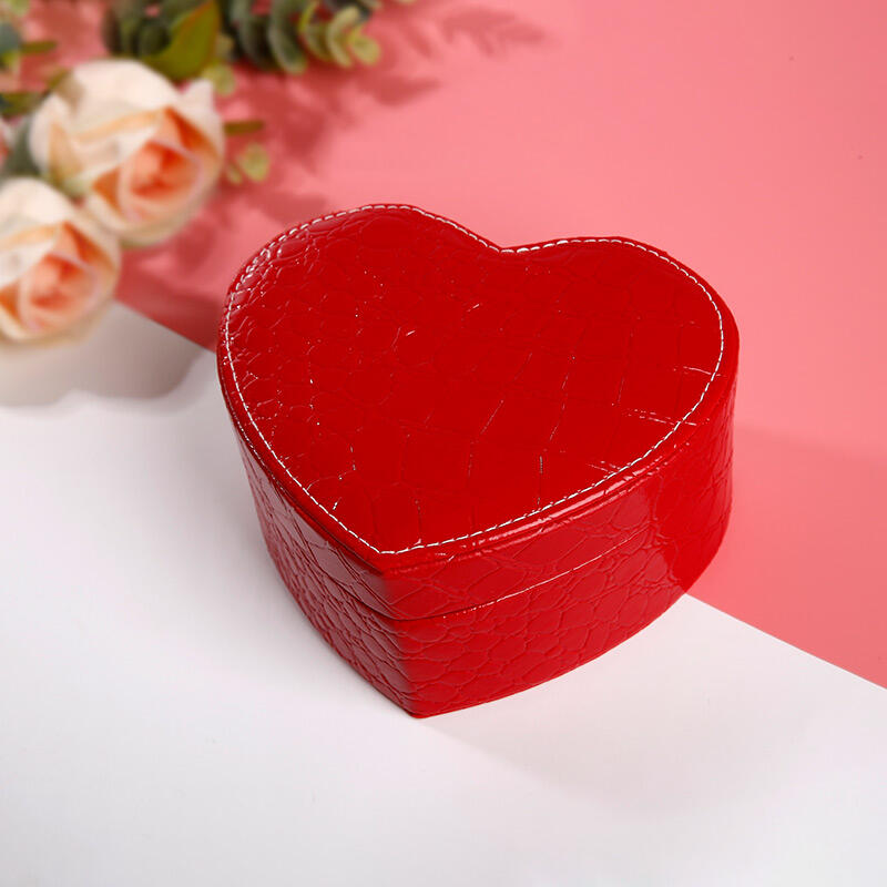 Jeulia Double-layer Heart Shape PU Jewelry Box