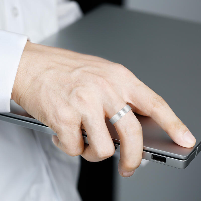 "Sojourn In Your Heart" Matte Brushed Men's Wedding Ring