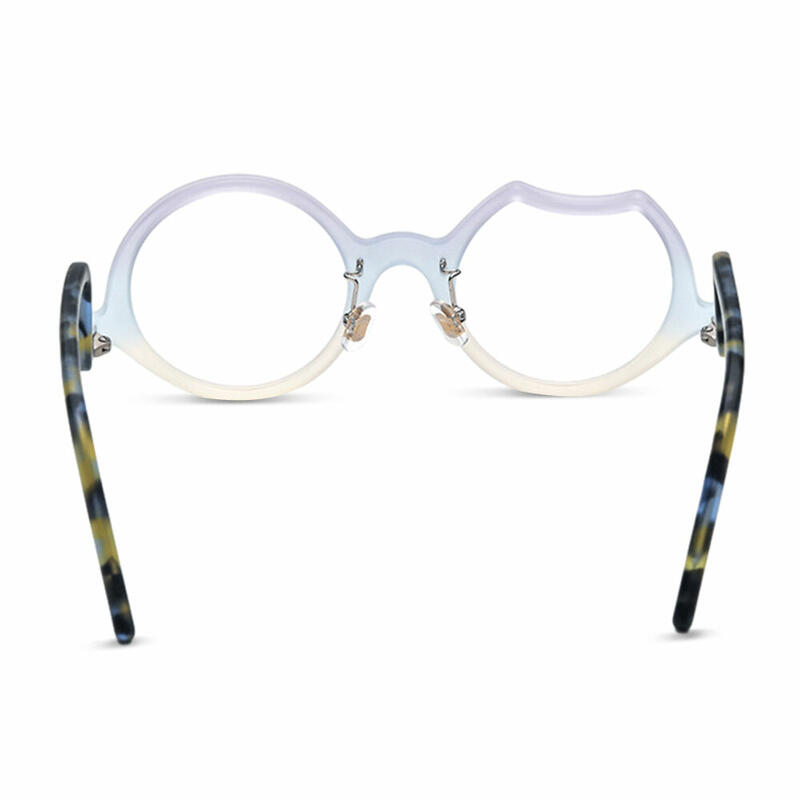 Audition Runde Blaue Brille