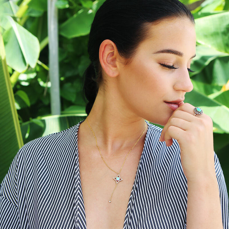 Jeulia North Star オパール ネックレス