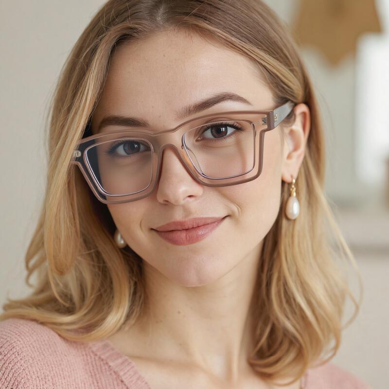 Bronte Square Brown Glasses