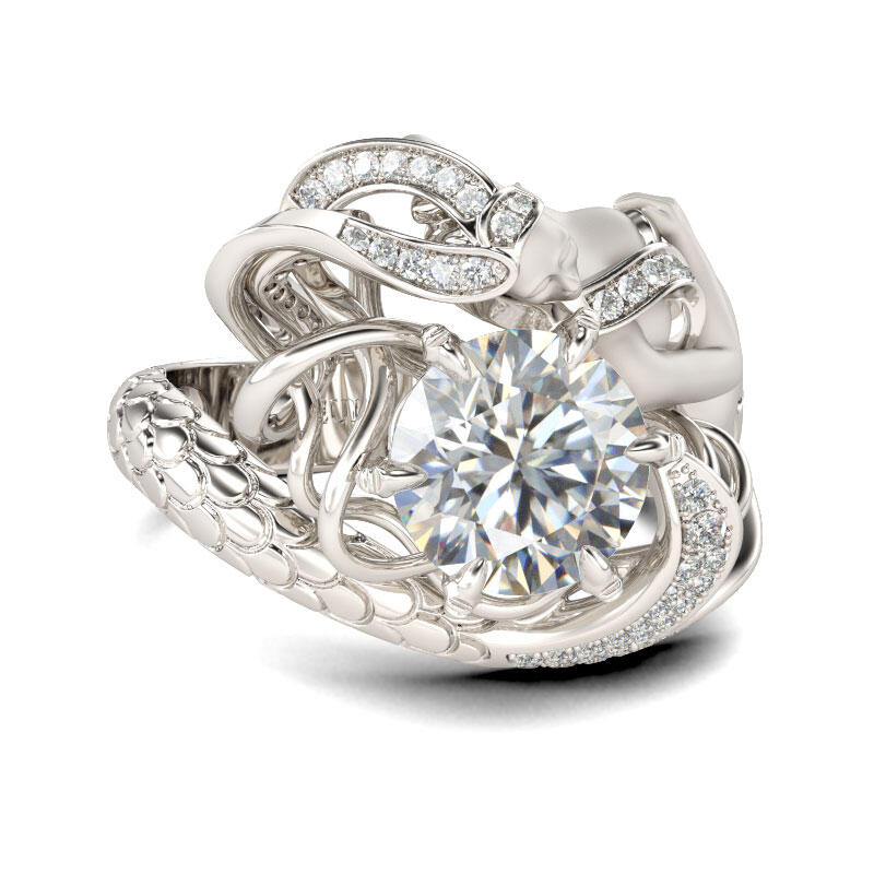 Jeulia ビッグセンターストーン マーメイドリング