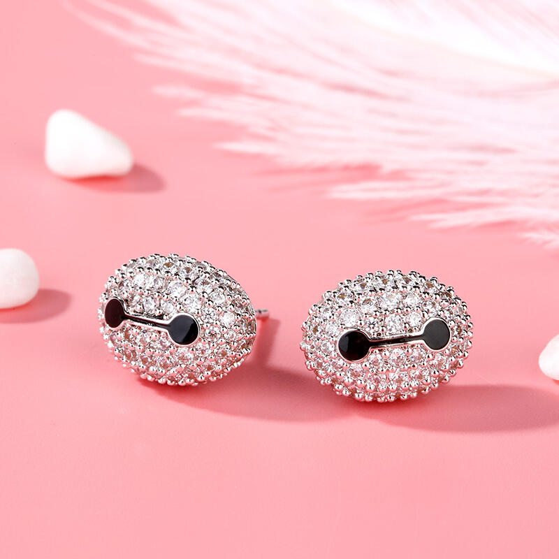 Jeulia "Inflatable Caretaker" Sterling Silver Stud Earrings