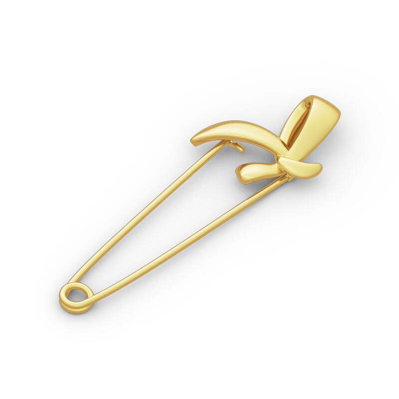 Jeulia Simple Bow-knot Design Sterling Silver Brooch