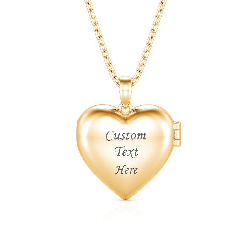 Jeulia Collar Medallón de Foto Corazón Personalizado Vintage con Piedra de Nacimiento