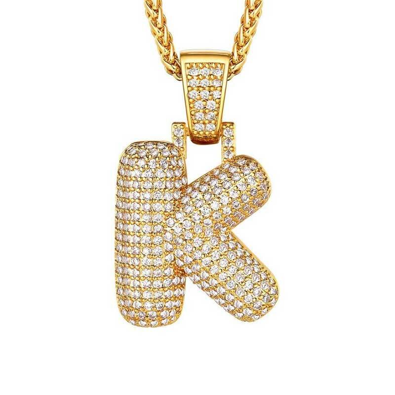 イニシャル ヒップホップ ネックレス - Drawelry.jp