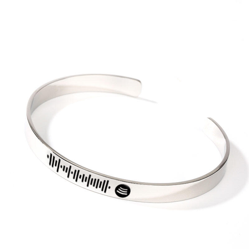 Jeulia Scannable Spotify Code Stainless Steel Bracelet