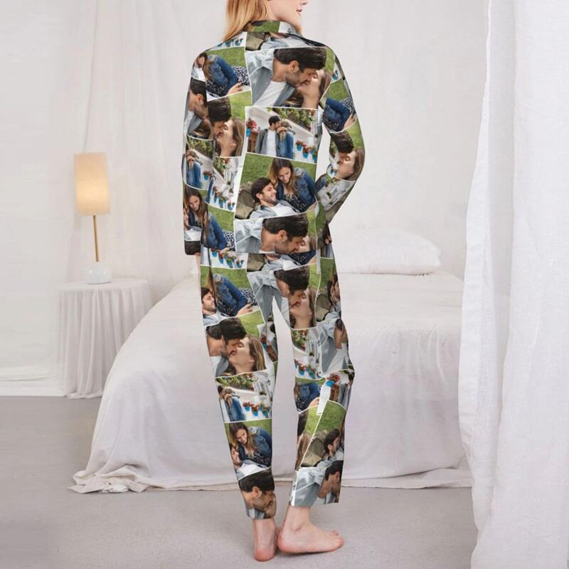 Pyjamas personnalisés avec photos de couple patchs créatifs cadeau original pour un être cher