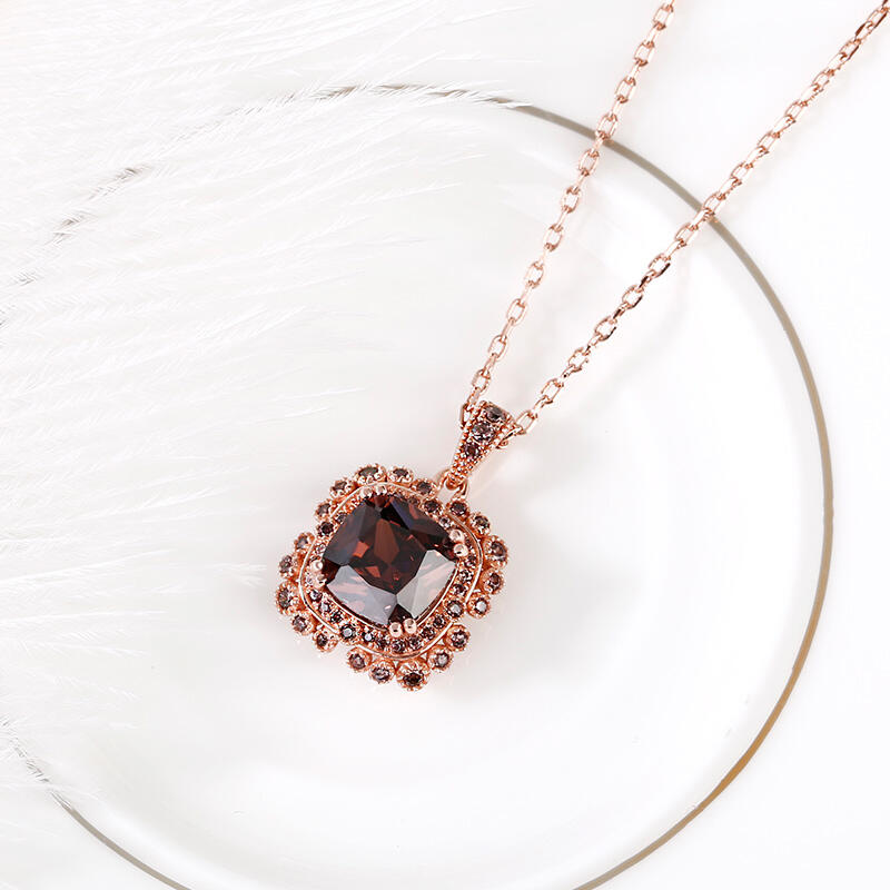 Jeulia Milgrain Design Halo Cushion Cut Sterling Silver Jewelry Set