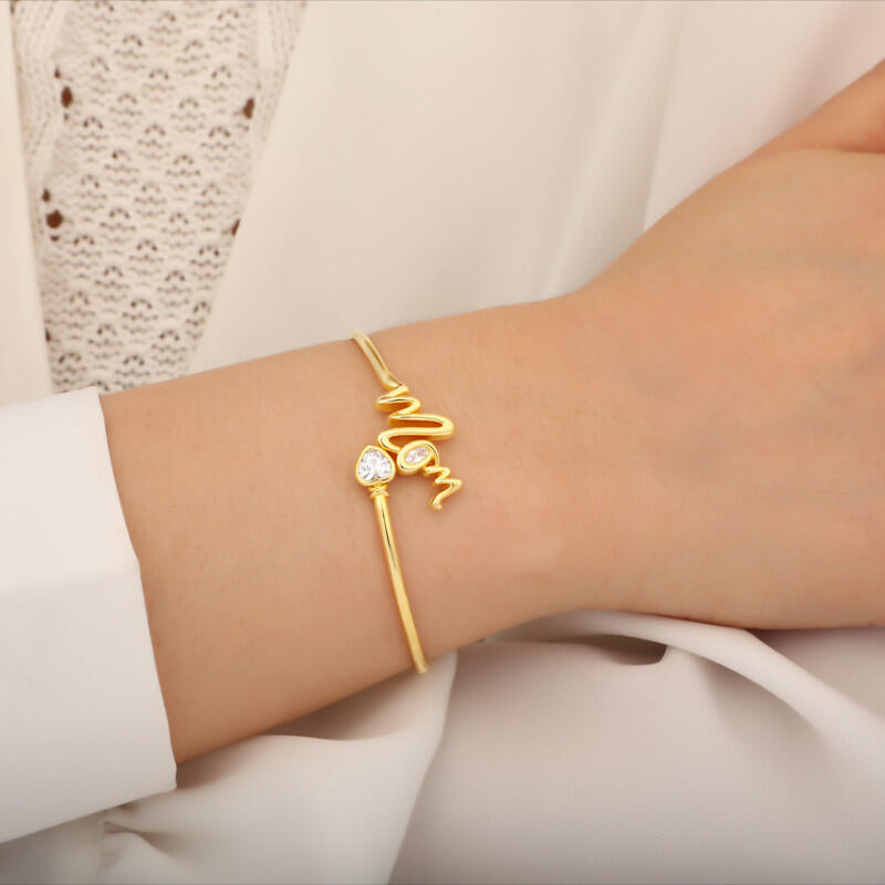 "Her Embrace" Open Bangle Bracelet