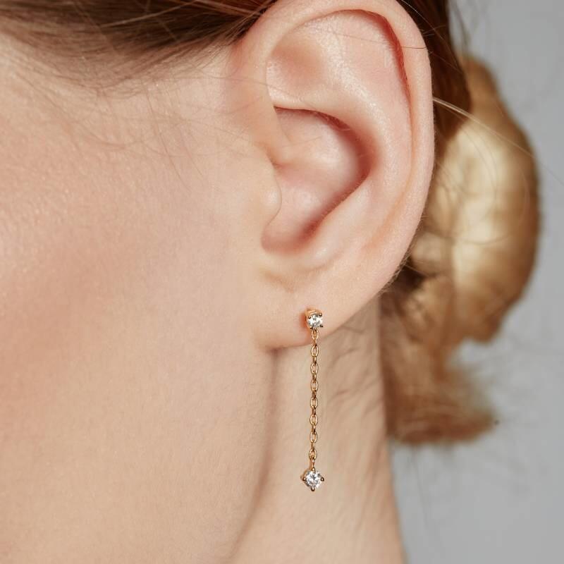 "To My One & Only" Round Cut Drop Earrings