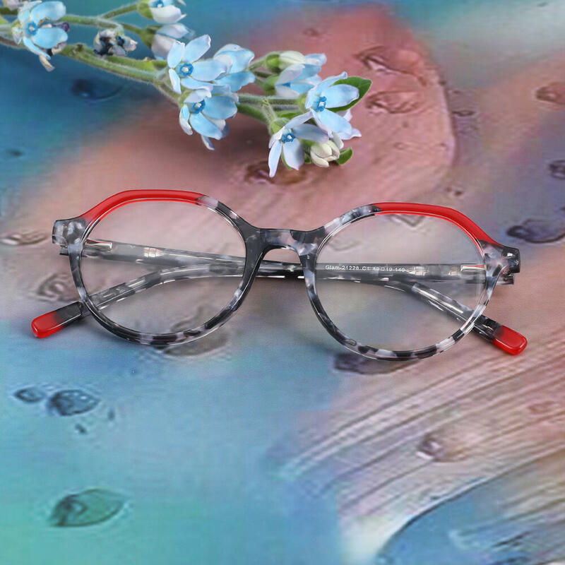 Ruskin Round Red Glasses