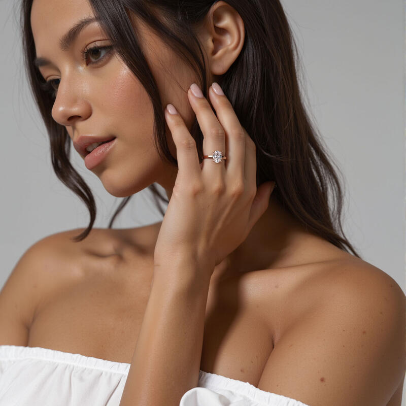 "Love Story" 3ct Oval Cut Solitaire Engagement Ring