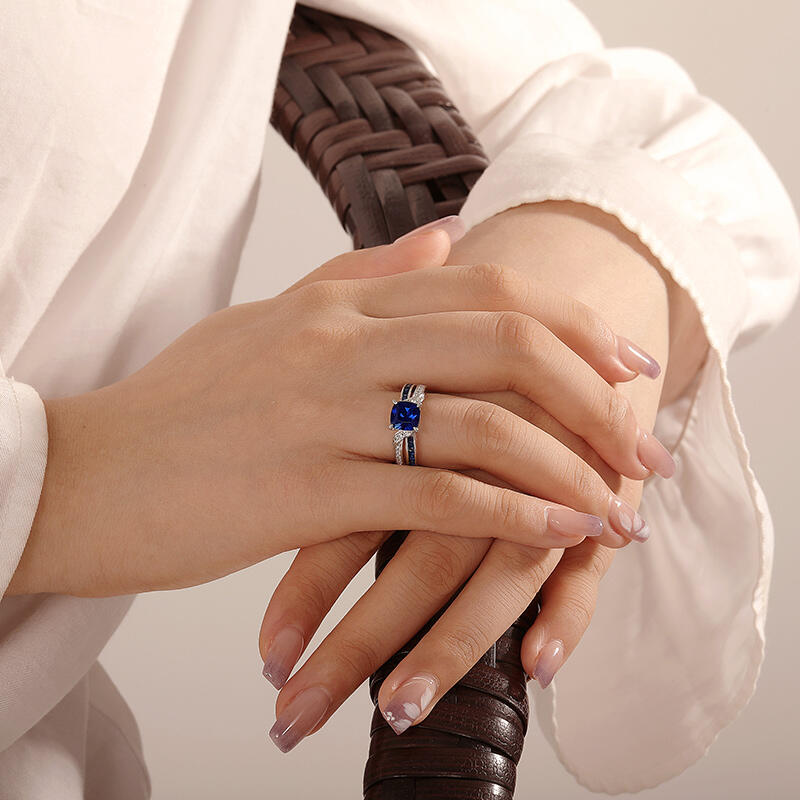 Jeulia Anillo Eternidad Clásico Trenzado con Piedra de Nacimiento Personalizado
