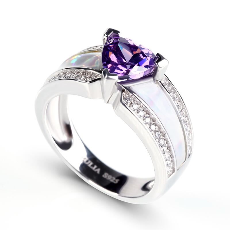 Jeulia Anillo De Talla De Billón En Plata De Ley