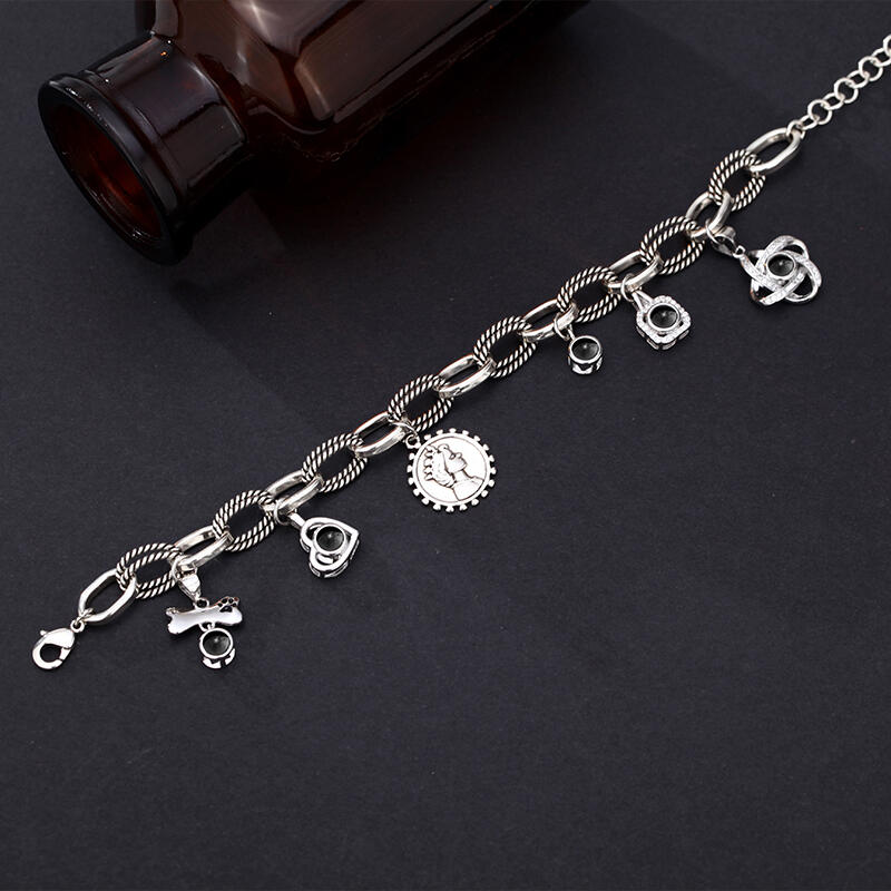 投影 写真 写真入れ ブレスレット チャーム