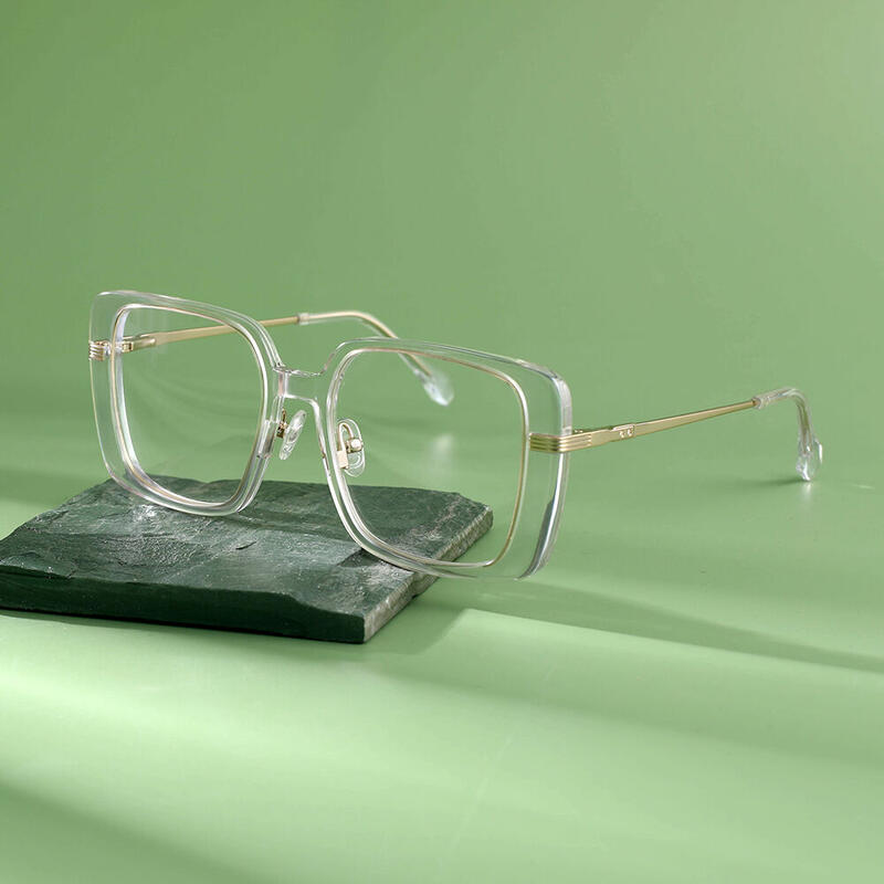 Mirror Geometric Transparent Glasses