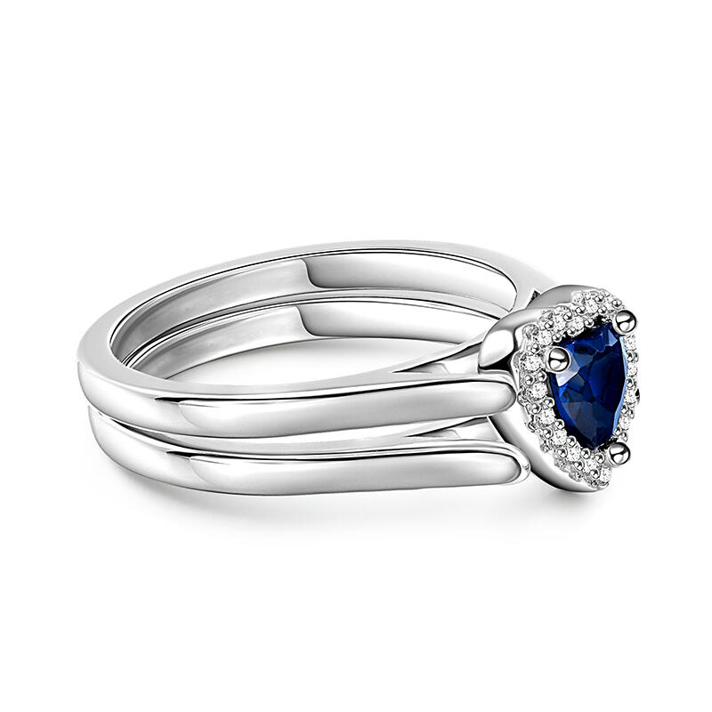 Jeulia ファンタジースター＆ムーン シーグラス スターリングシルバーリング