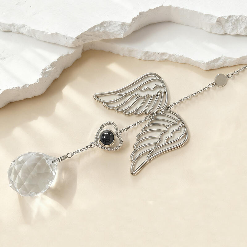 Personalized Angel Wings Projection Picture Ornament Christmas Gift for Family