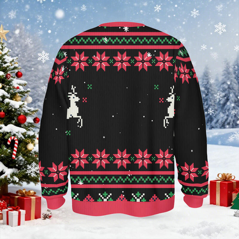 Personalized Ugly Sweater Unisex Custom Nickname Cute Socks Kids Design Perfect Christmas Gift for Family