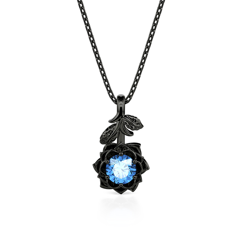 Blue Lotus Necklace