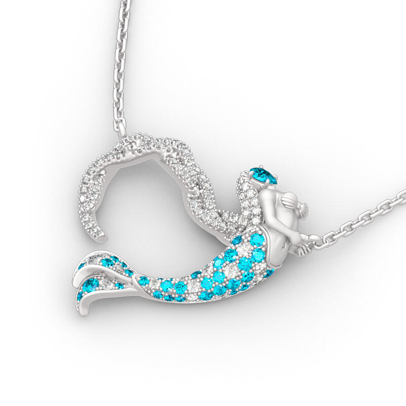 Jeulia Ocean's Light スターリングシルバー バレンタイン ギフト ネックレス