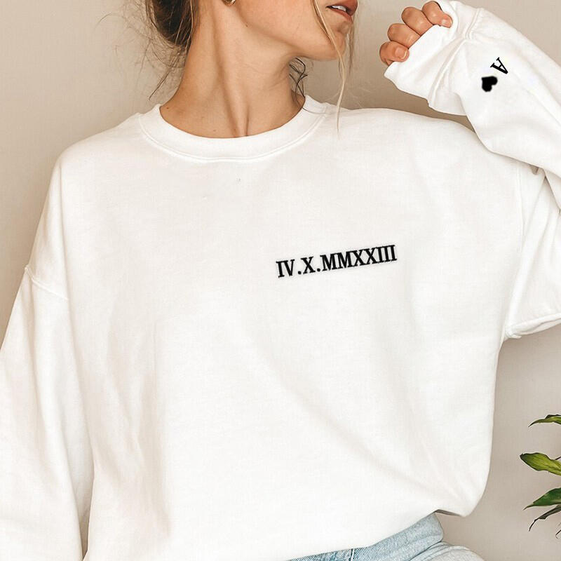 オリジナル イニシャル ローマ数字 スウェット トレーナー