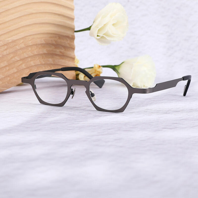 Saul Geometric Brown Glasses
