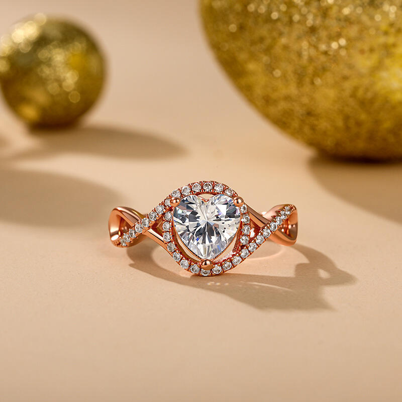 Jeulia Infinity Heart Custom Engagement Ring