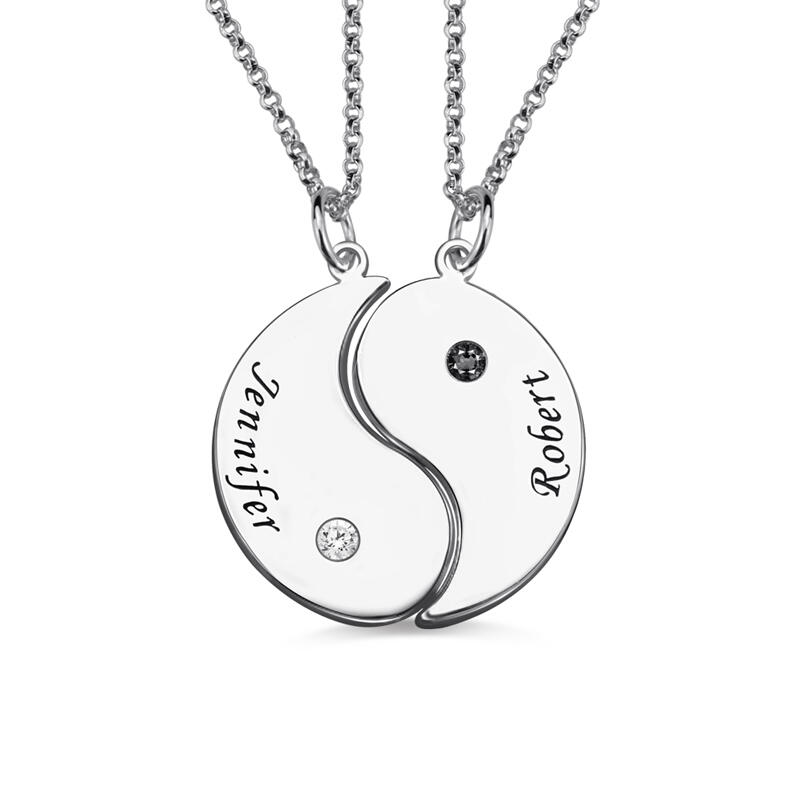 ネーム 誕生石 ペア ネックレス