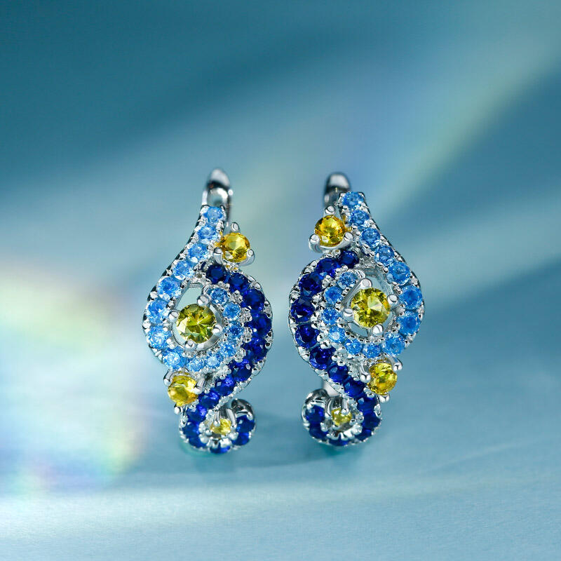 Jeulia "The Starry Night" Round Cut Sterling Silver Jewelry Set