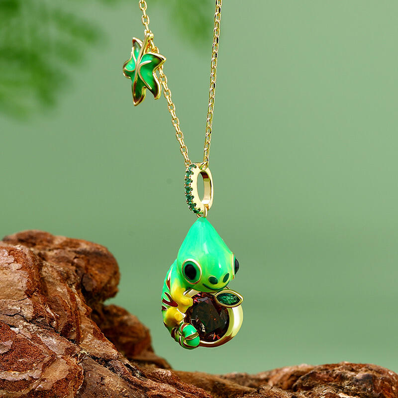 Jeulia Hug Me "Tropical Jungles" Enamel Sterling Silver Jewelry Set