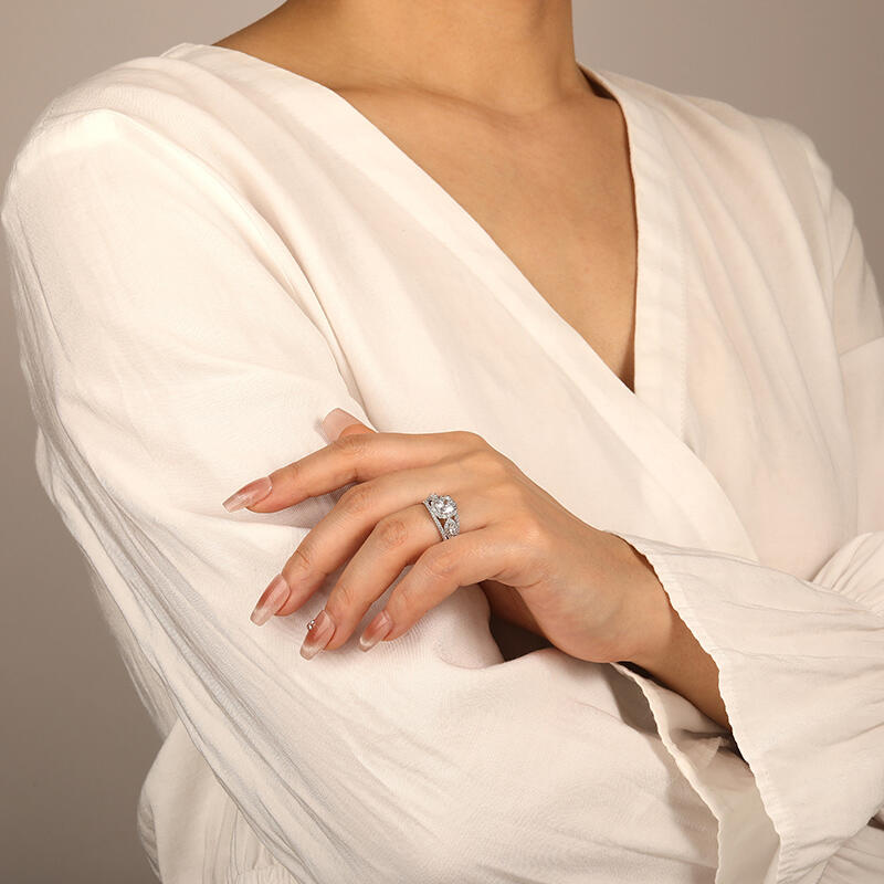 "A Salient Love" Cushion Cut Halo Engagement Ring