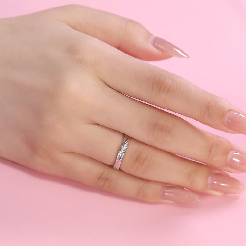 Jeulia Stylish Adjustable Sterling Silver Women's Band