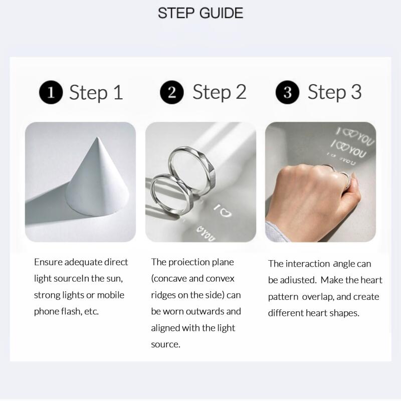 Jeulia Simple "Love Projection Ring"  Men Wedding Band Sterling Silver