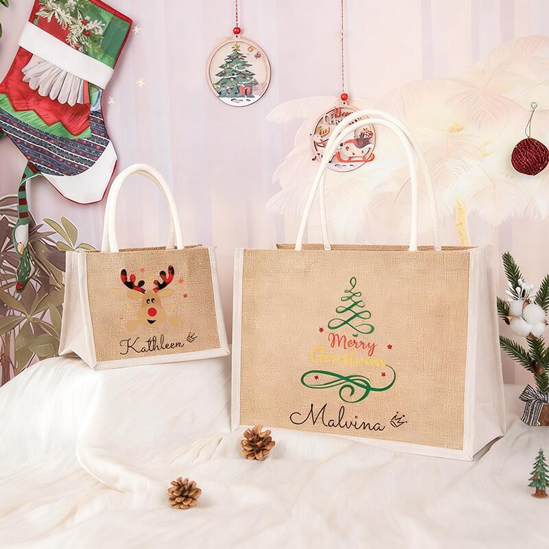 Personalized Name Christmas Gift Bag Creative Design Perfect Gift for Friends