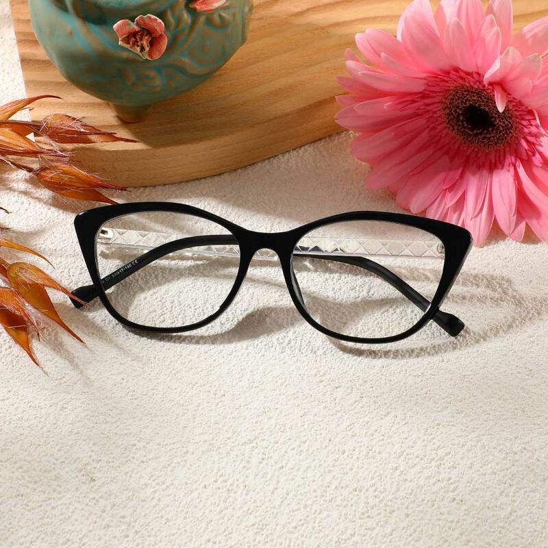 Minnie Cat Eye Schwarze Brille