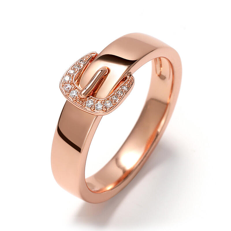 Jeulia "Unending Love" Belt-Shaped Sterling Silver Men's Band