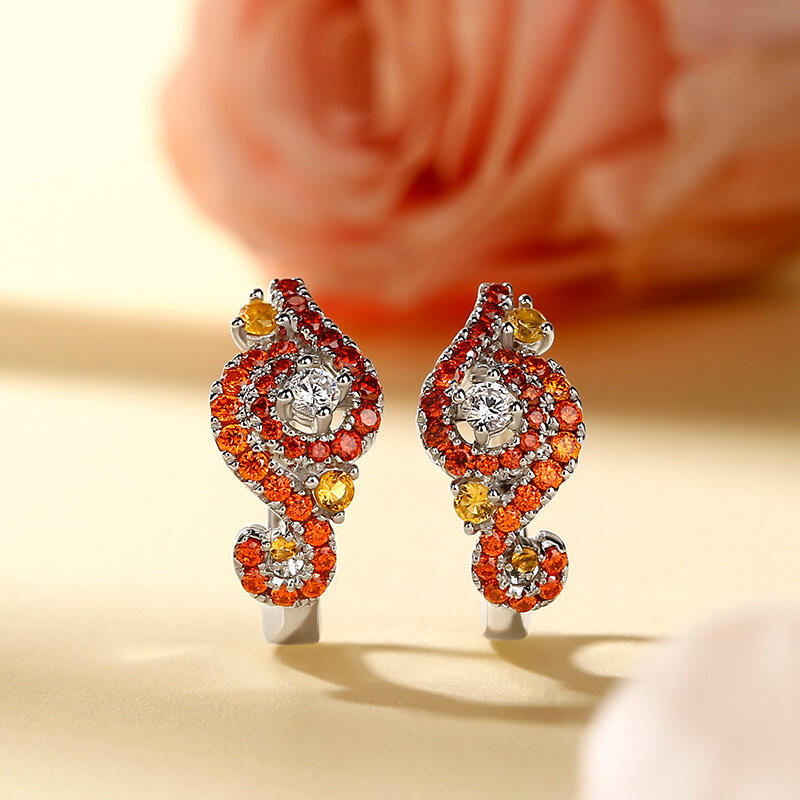 Jeulia Sunset Inspired Sterling Silver Earrings